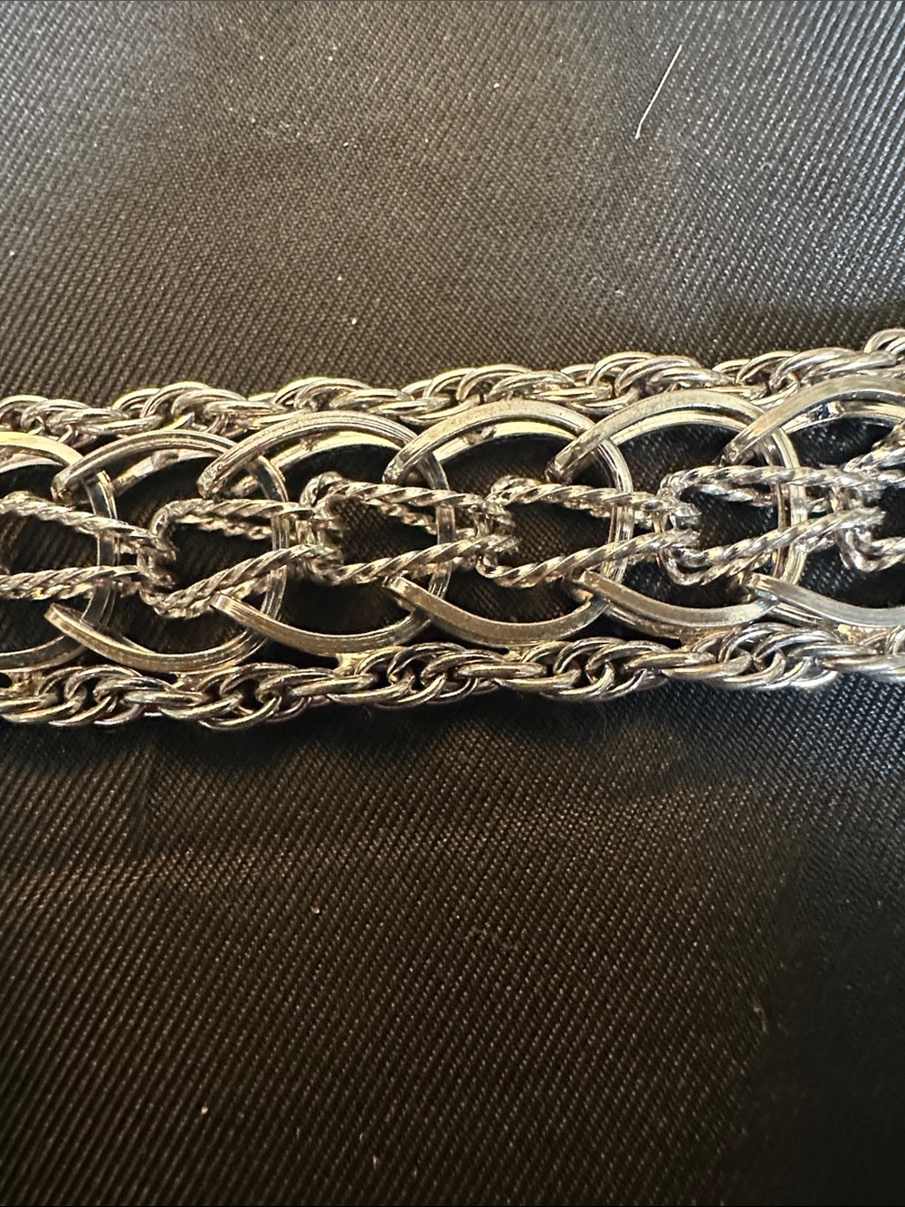 ELCO Sterling Silver Woven Multi-Strand Bracelet 25g Chunky Statement - Picture 7 of 7